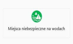 Ikona zagrożenia &quot;miejsca niebezpieczne na wodach&quot;.