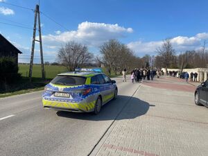 Uroczystość religijna zabezpieczona przez policjantów